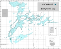 Dog Lake Ontario Map Fishing Maps - Wawa Area, Lake Bottom Contours Depth Charts